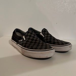 grey black mens slip on vans